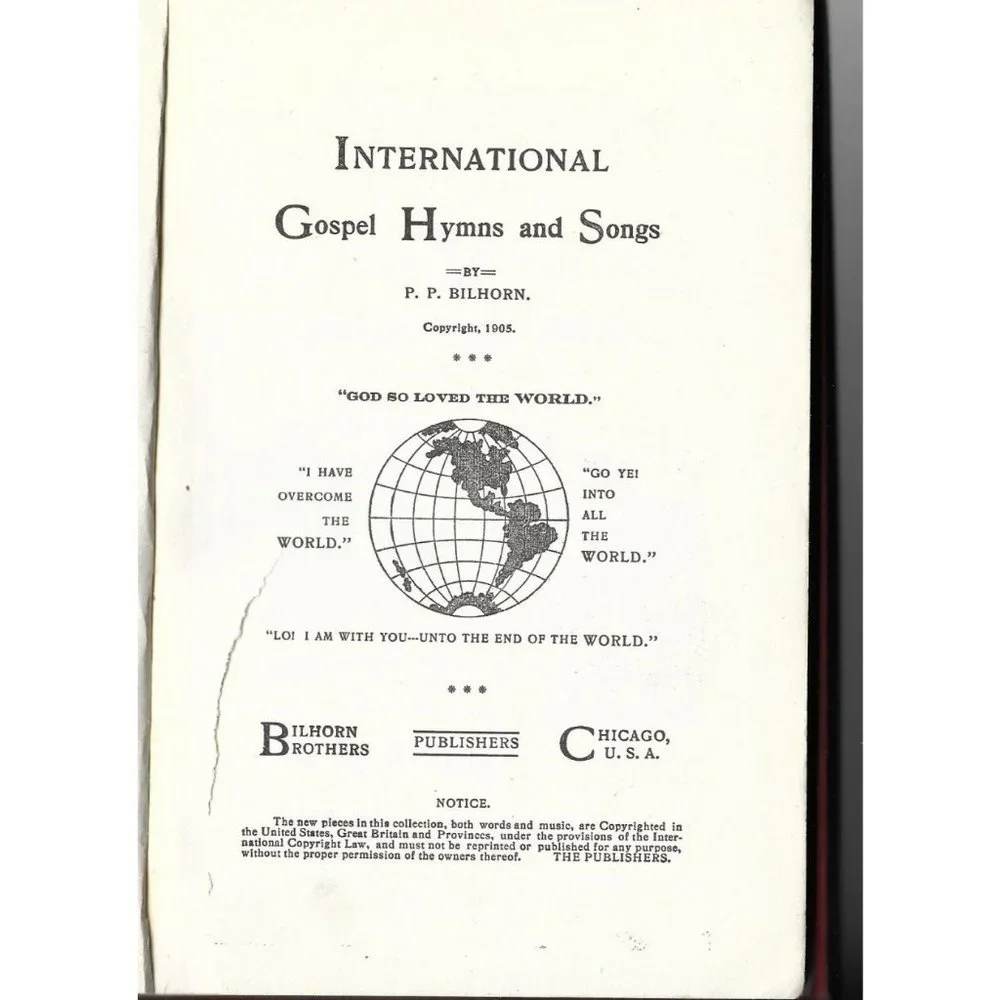 International Gospel Hymns & Songs PP Bilhorn 1905 Cloth Bound 150+ Songs & Musi - Picture 3 of 6